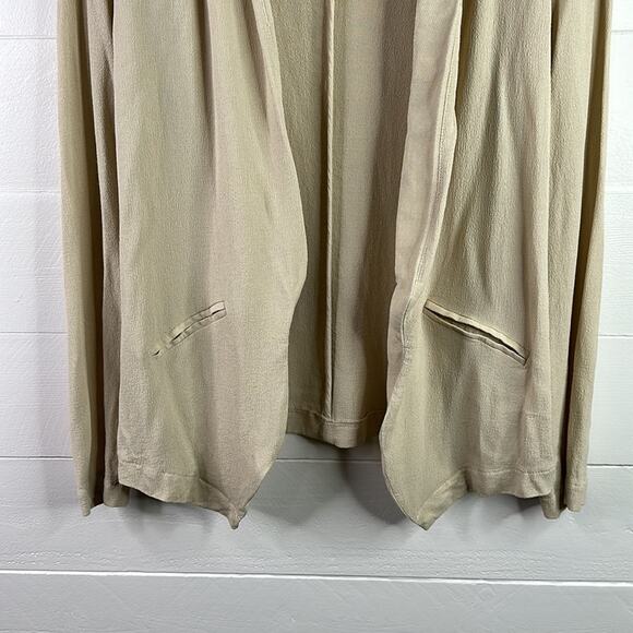 HONEY PUNCH Tan Cream Open Front Long Sleeve Cardigan Jacket Top Size Large - Picture 6 of 11